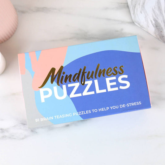 100 Mindfulness Puzzle Cards, Blue - Toys & Games - The Present King