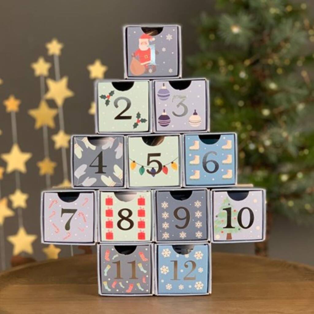 12 Days Of Christmas Puzzle Calendar, Blue - Toys & Games - The Present King