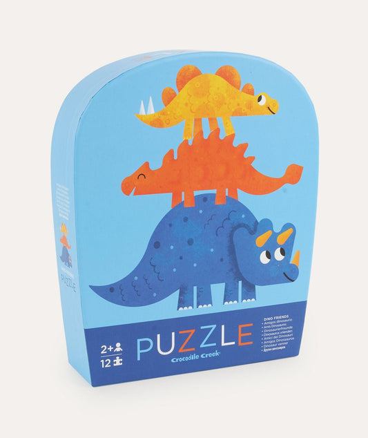 12 Piece Mini Puzzle Dino Friends - Blue - Toys & Games - The Present King