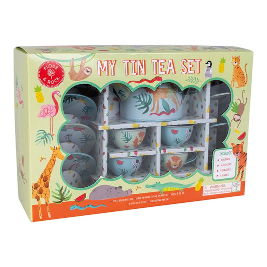 14pc Tin Tea Set - Jungle - Toys & Games - The Present King