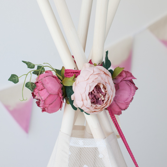 MINICAMP Peonies Flower Garland for Teepee Decoration - Teepee Accessory