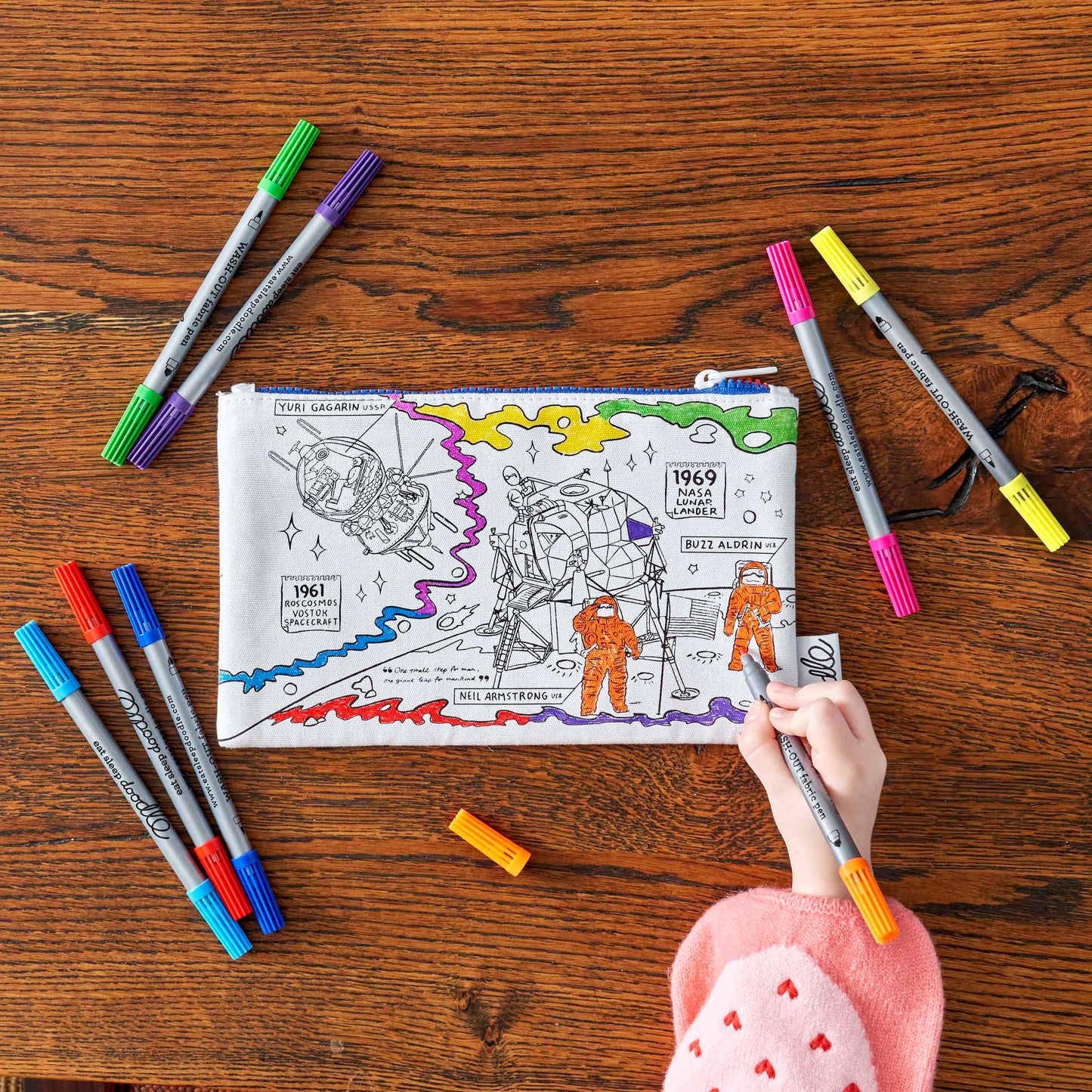 Space Explorer Pencil Case - Colour in & Learn