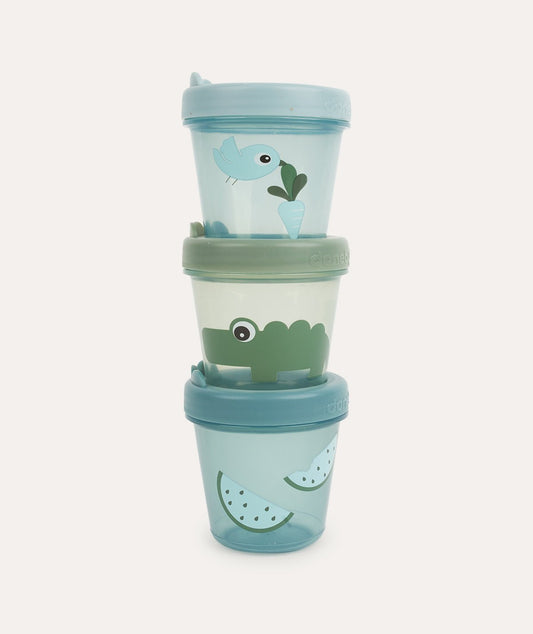 3 Pack Baby Food Containers - Green - Baby & Toddler > Nursing & Feeding > Baby Food Storage Containers - The Present King