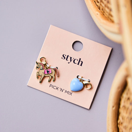 Horse and Heart Jewellery Charms