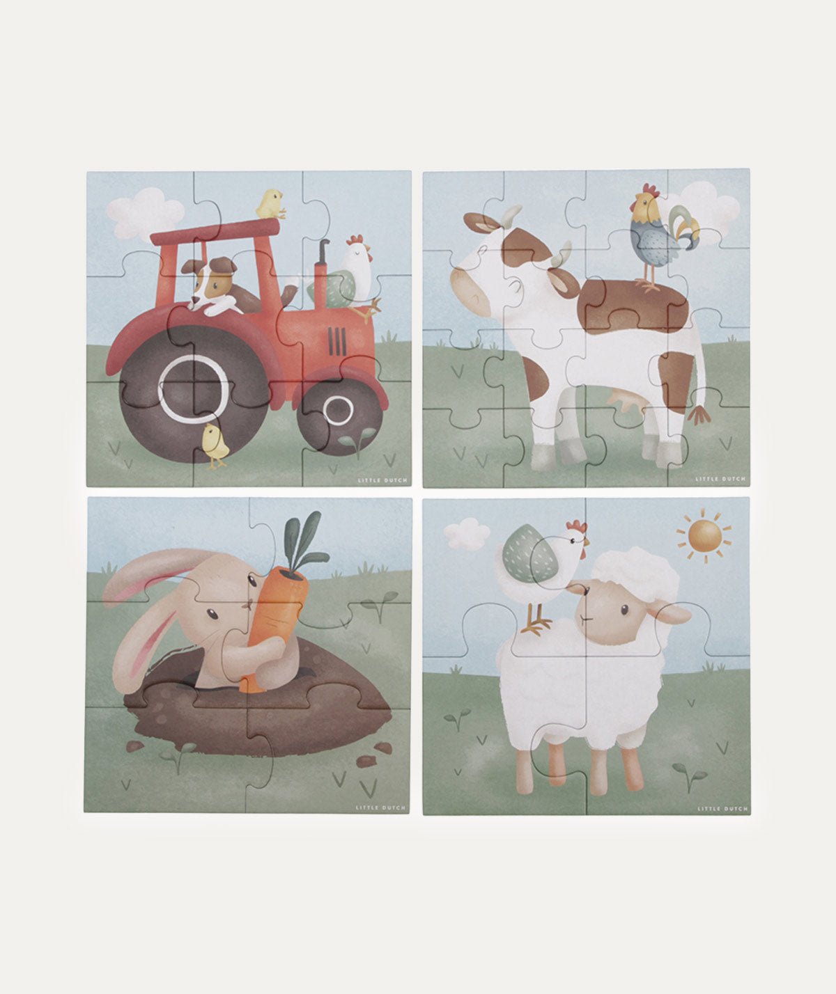 4 in 1 Puzzles Little Farm - Little Farm - Toys & Games - The Present King