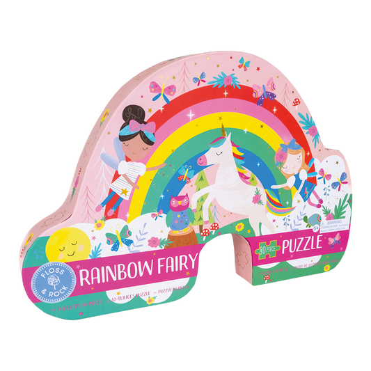 80 Piece "Rainbow" Shaped Jigsaw With Shaped Box - Rainbow Fairy