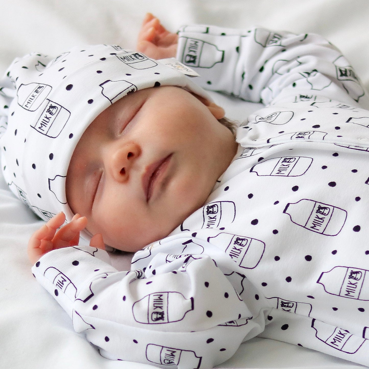 Milk Bottle Cotton Sleepsuit