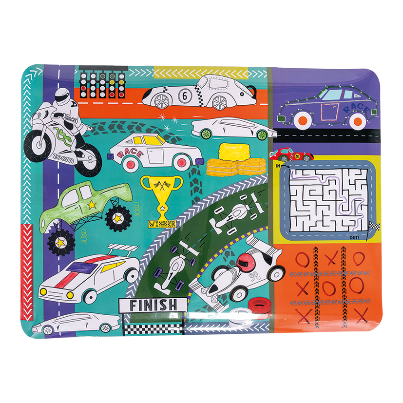 Colouring Fun & Games Mat - Cars