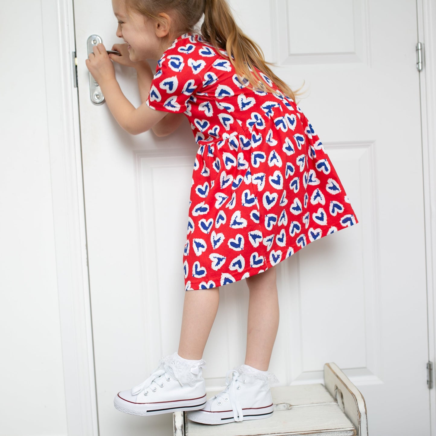 Royal Heart Print Dress