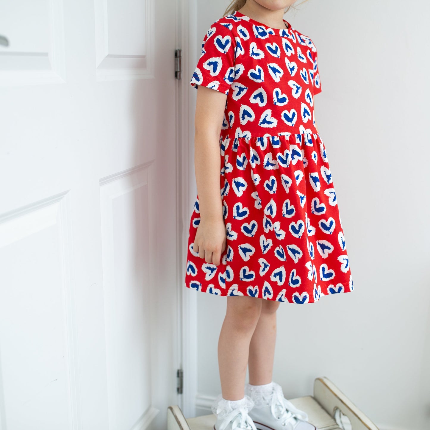 Royal Heart Print Dress