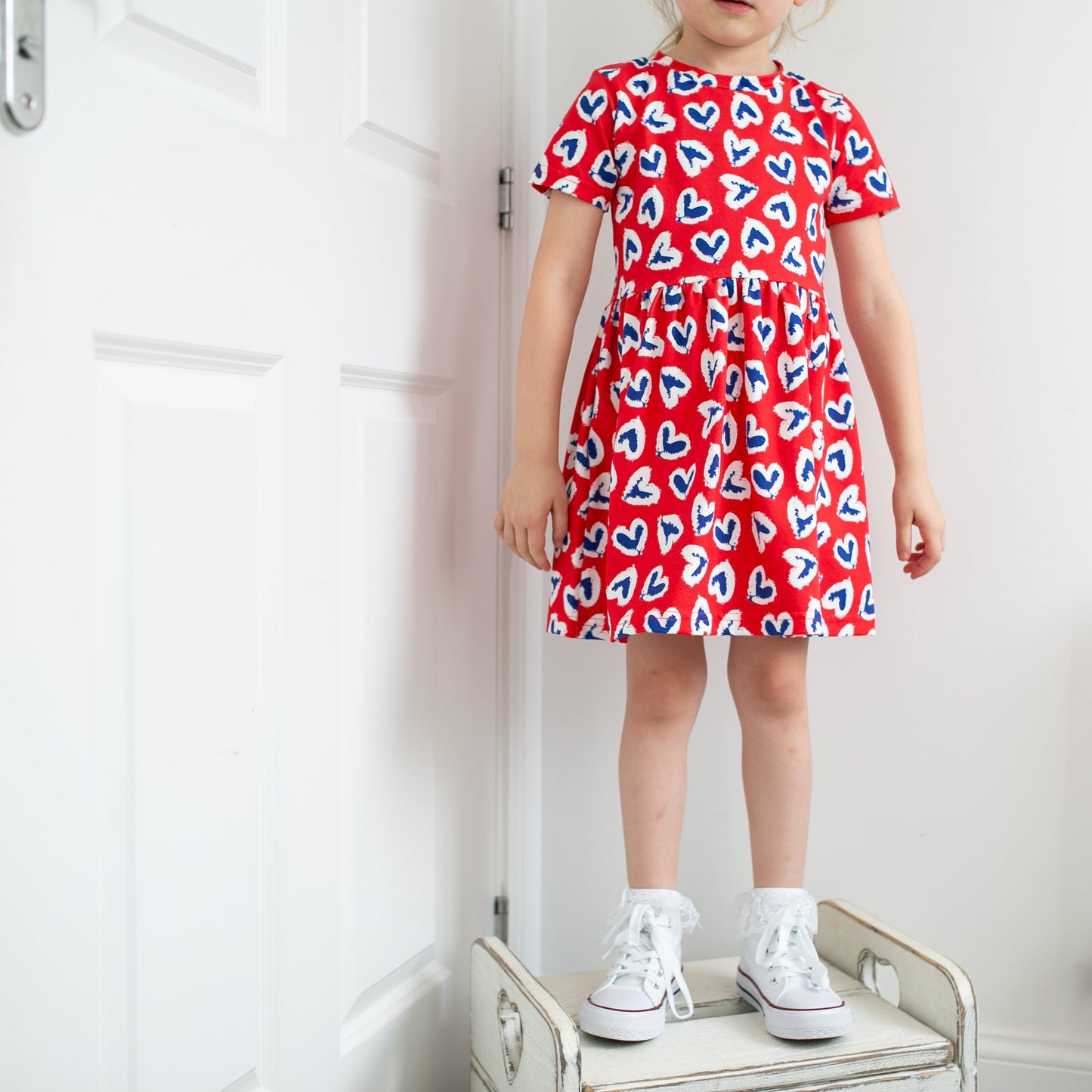 Royal Heart Print Dress