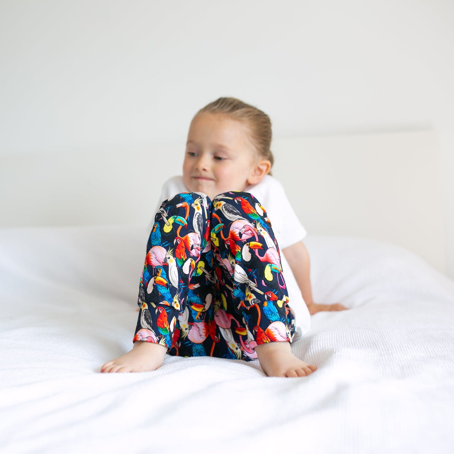 Tropical Birds Print Baby Leggings