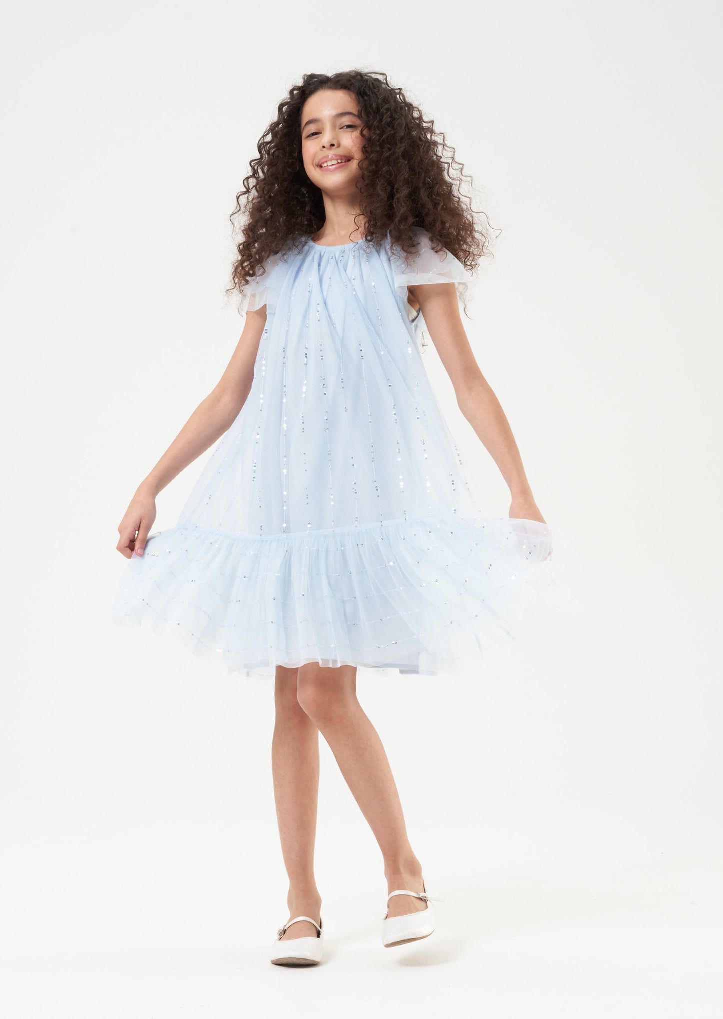 Girls Blue Party Dress