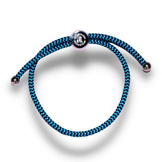 Rope Bracelet - Sky Blue Zigzag