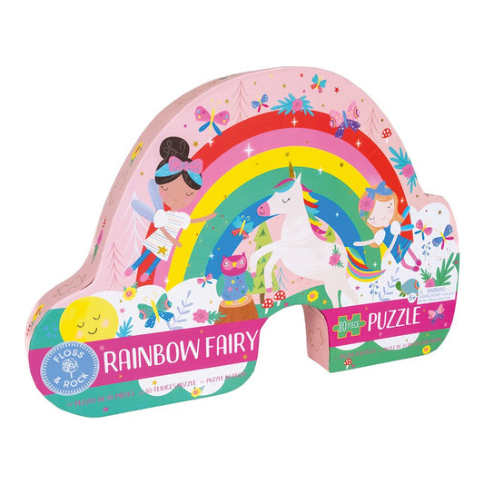 80 Piece "Rainbow" Shaped Jigsaw With Shaped Box - Rainbow Fairy - Toys & Games - The Present King