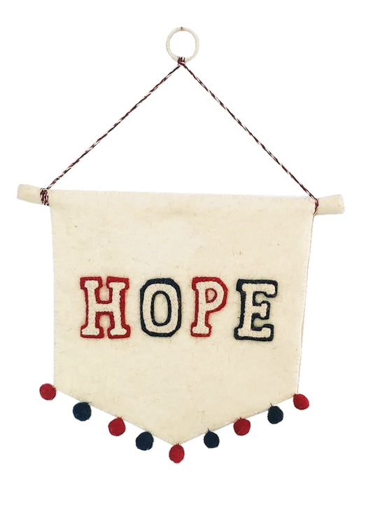 Felt Wall Pennant - HOPE