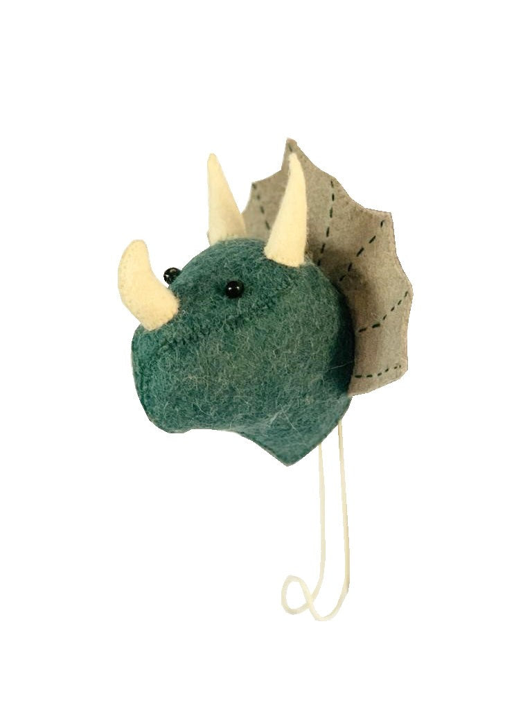 Blue Triceratops Head Coat Hook