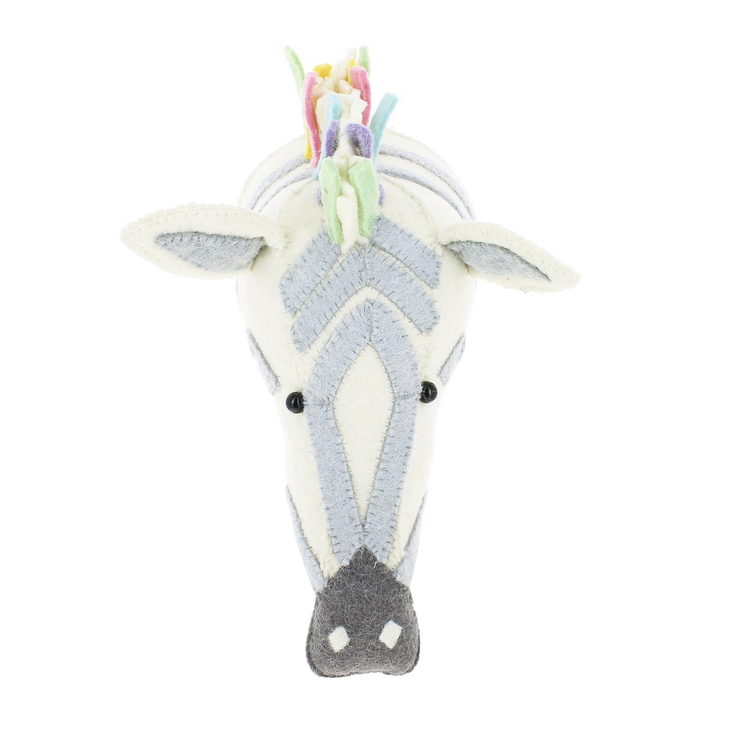 Pastel Safari Zebra Head - Medium