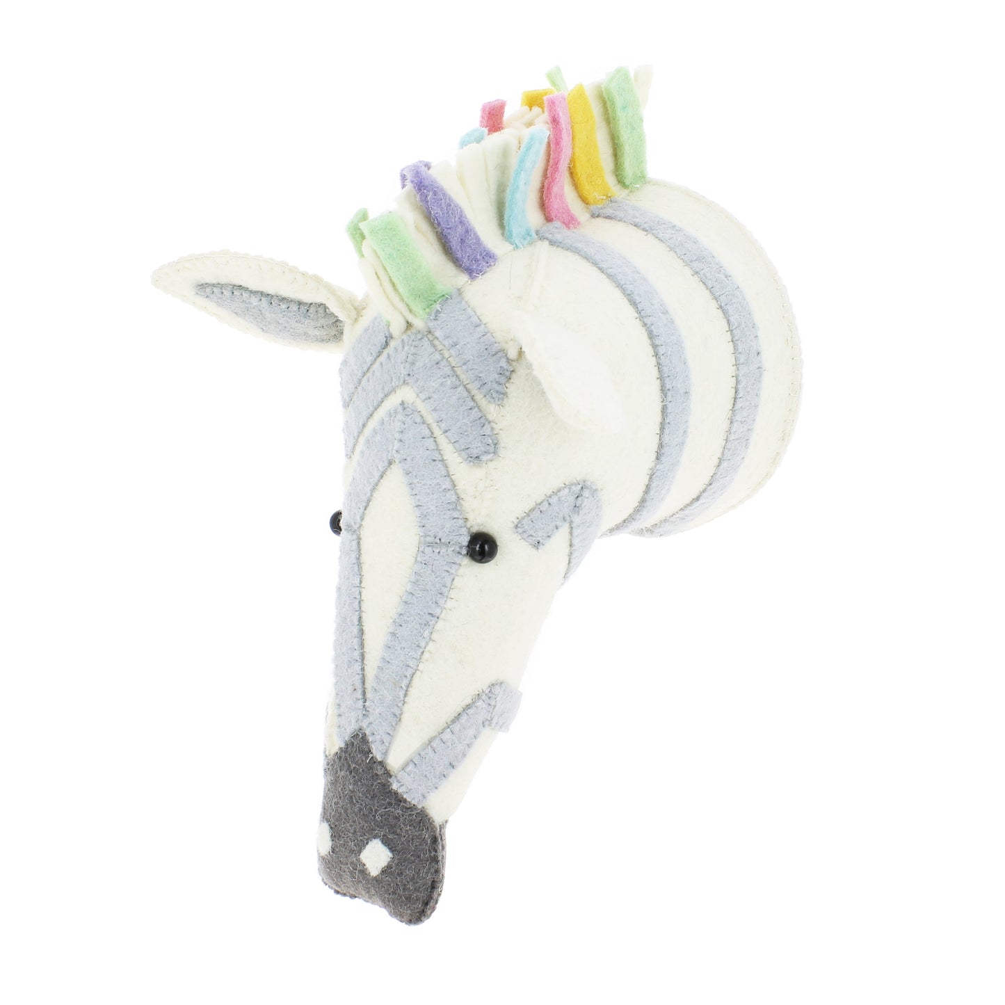 Pastel Safari Zebra Head - Medium