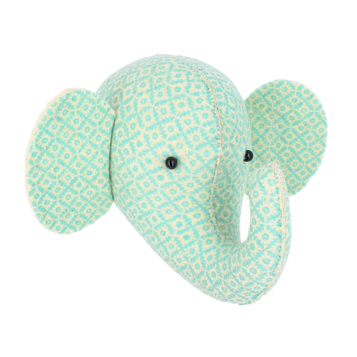 Printed Blue Elephant Head - Mini