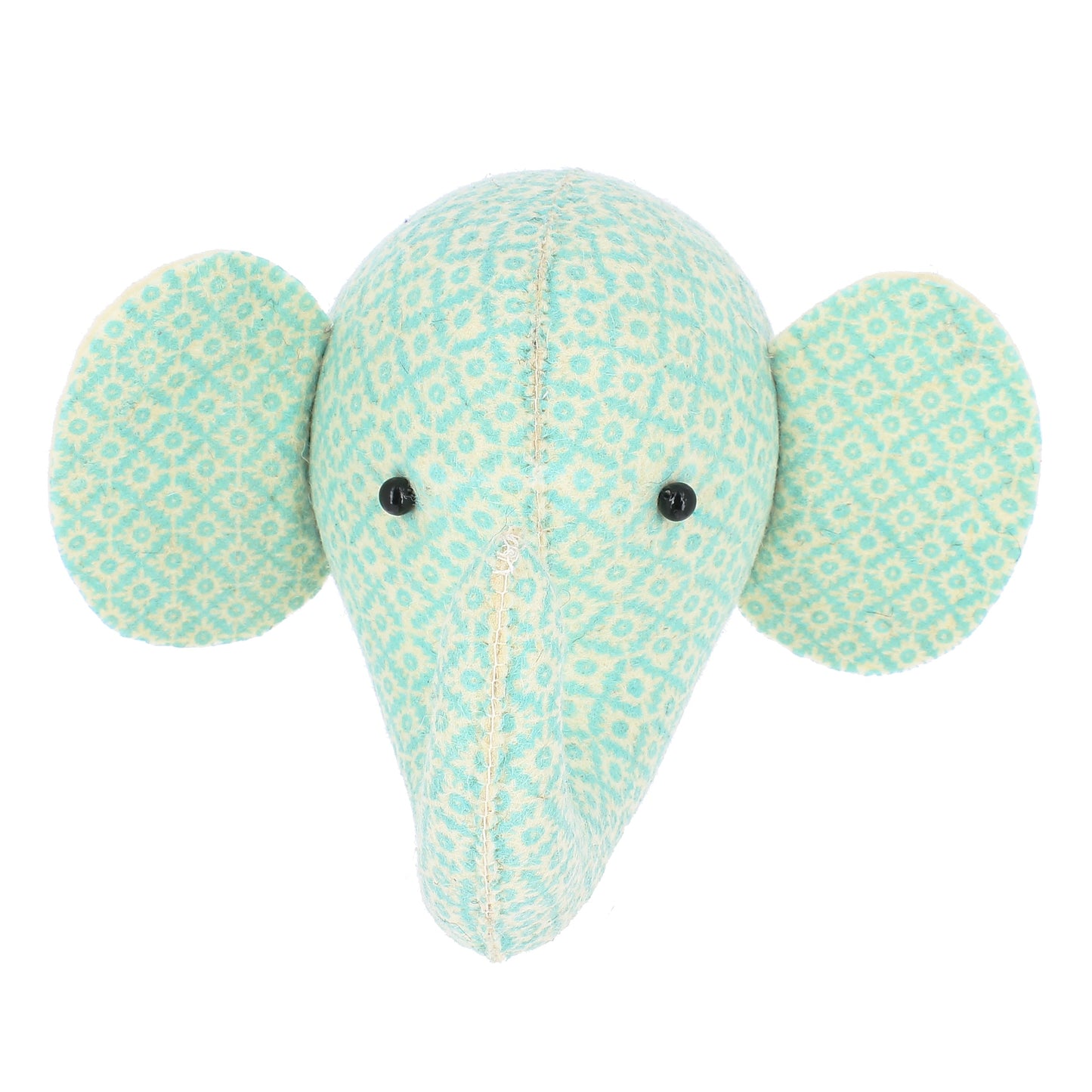 Printed Blue Elephant Head - Mini