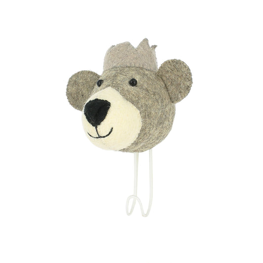 Baby Bear With Blue Crown Coat Hook