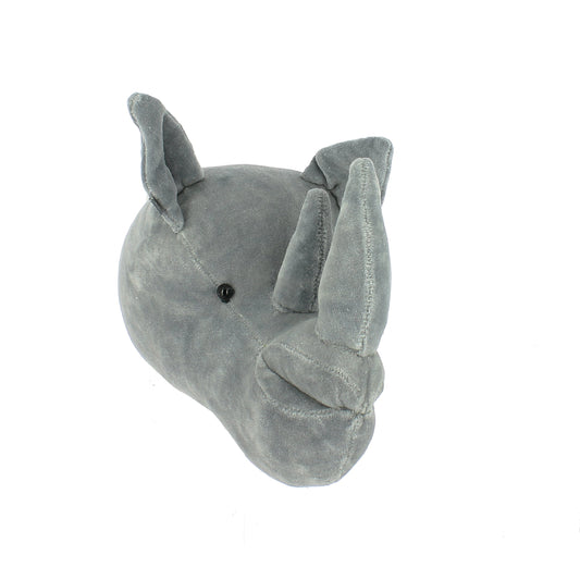 Velvet Rhino Head - Mini