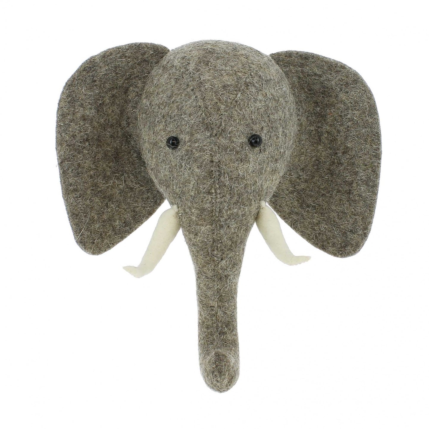 Elephant Head With Trunk Up - Medium