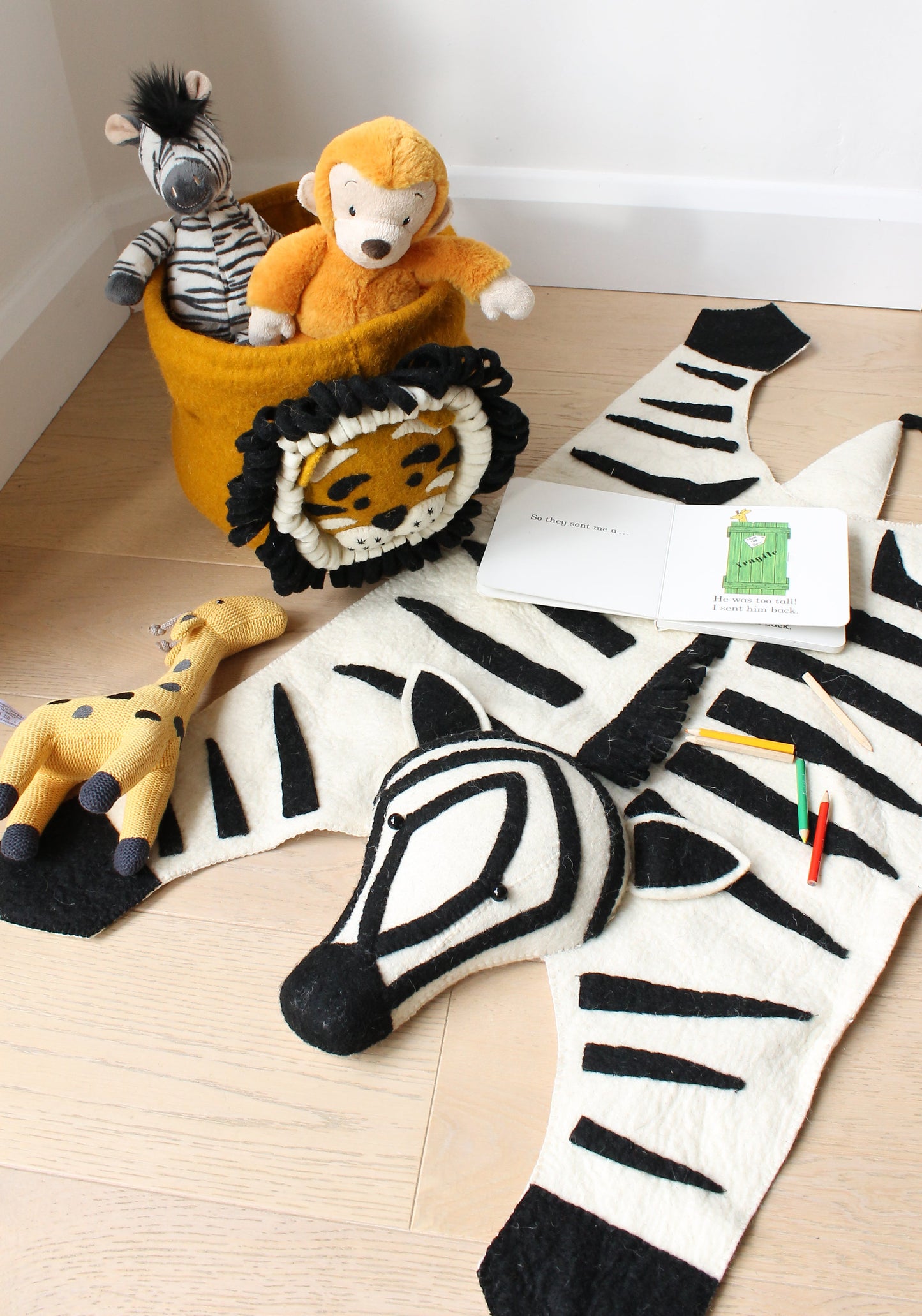 Felt Rug - Zebra