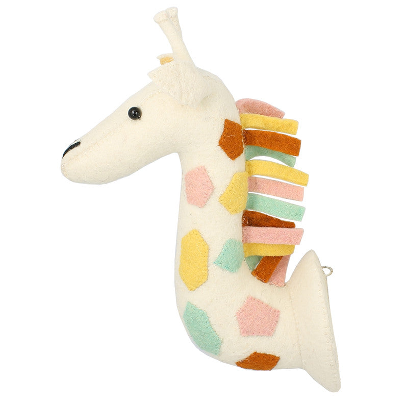 Natural Pastel Giraffe Head - Mini