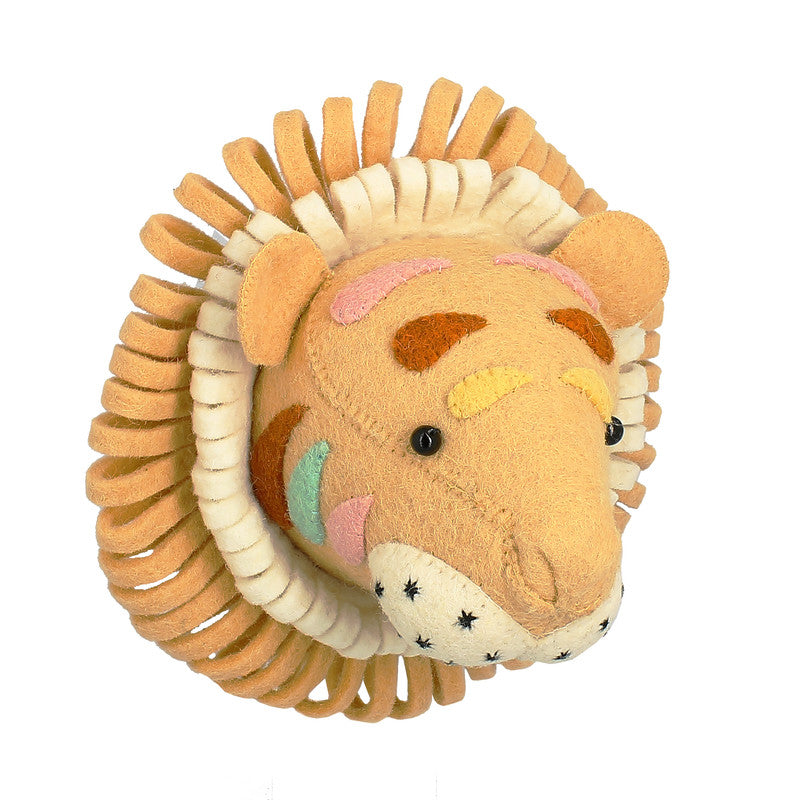 Natural Pastel Tiger Head - Mini