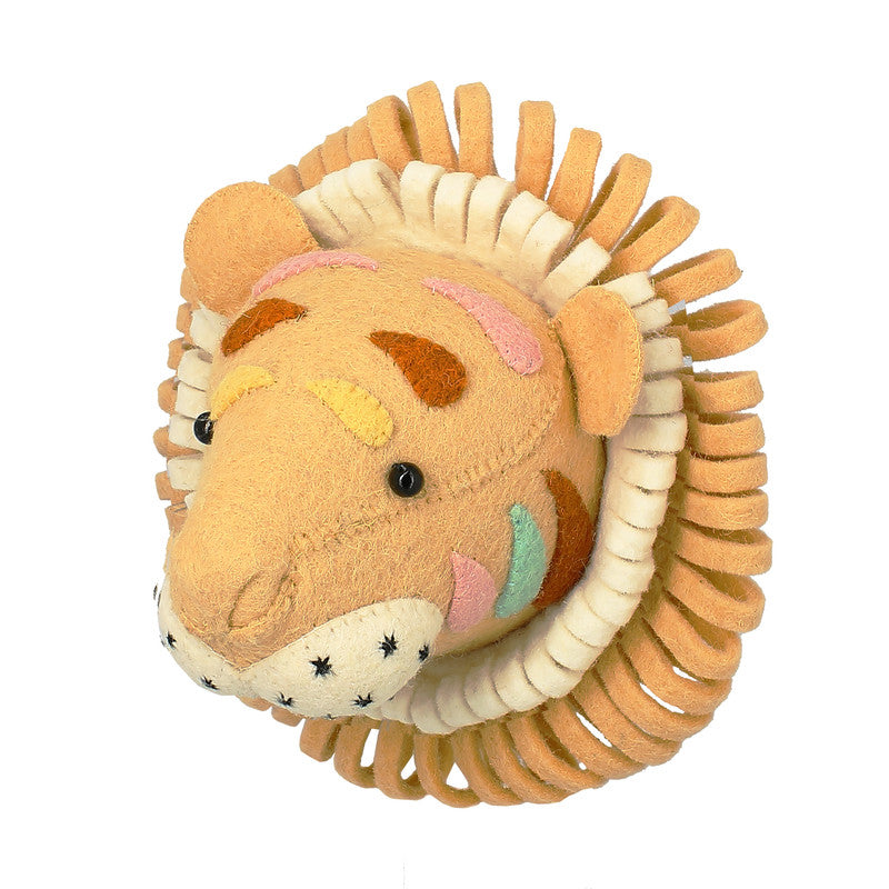 Natural Pastel Tiger Head - Mini