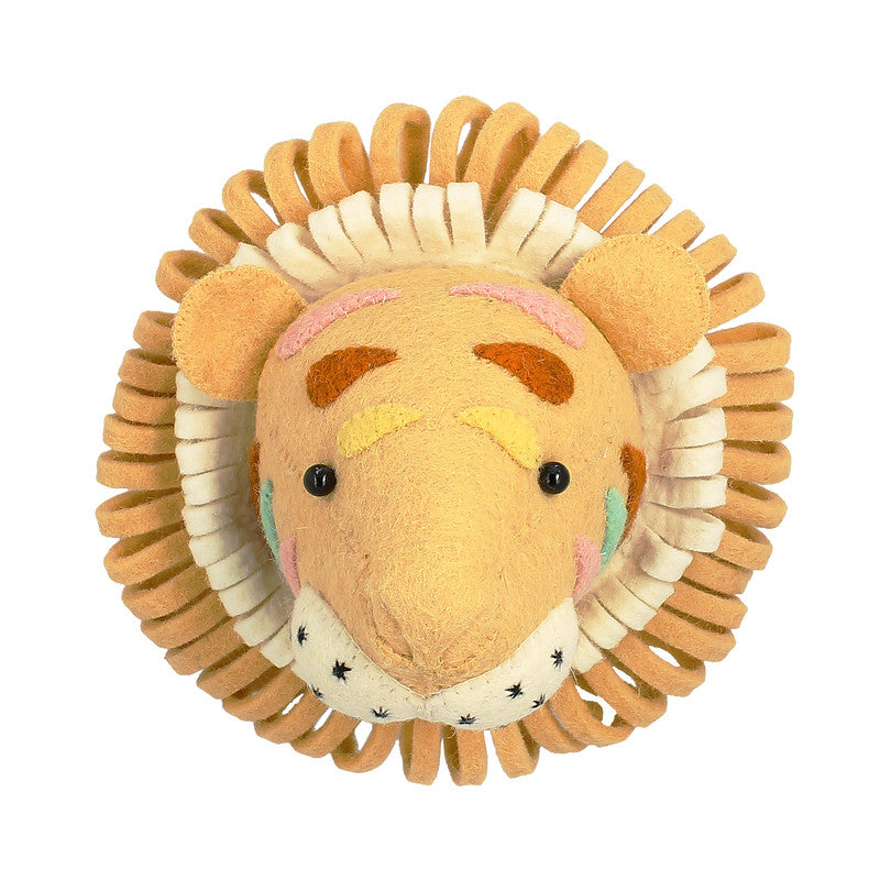 Natural Pastel Tiger Head - Mini