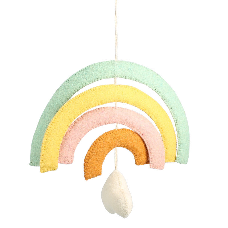 Natural Pastel Rainbow Felt Mobile