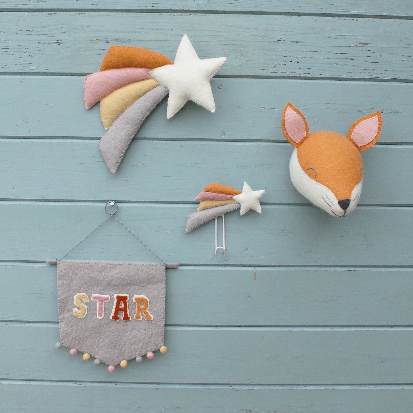 Felt Wall Pennant - Pastel STAR