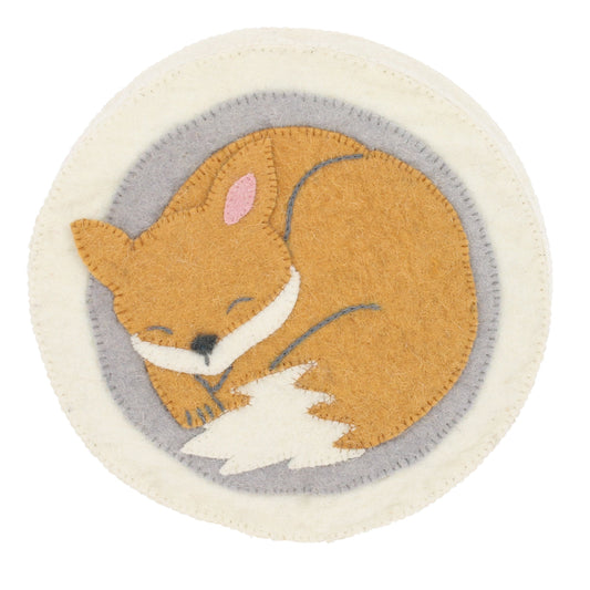 Sleepy Fox Felt Wall Decoration