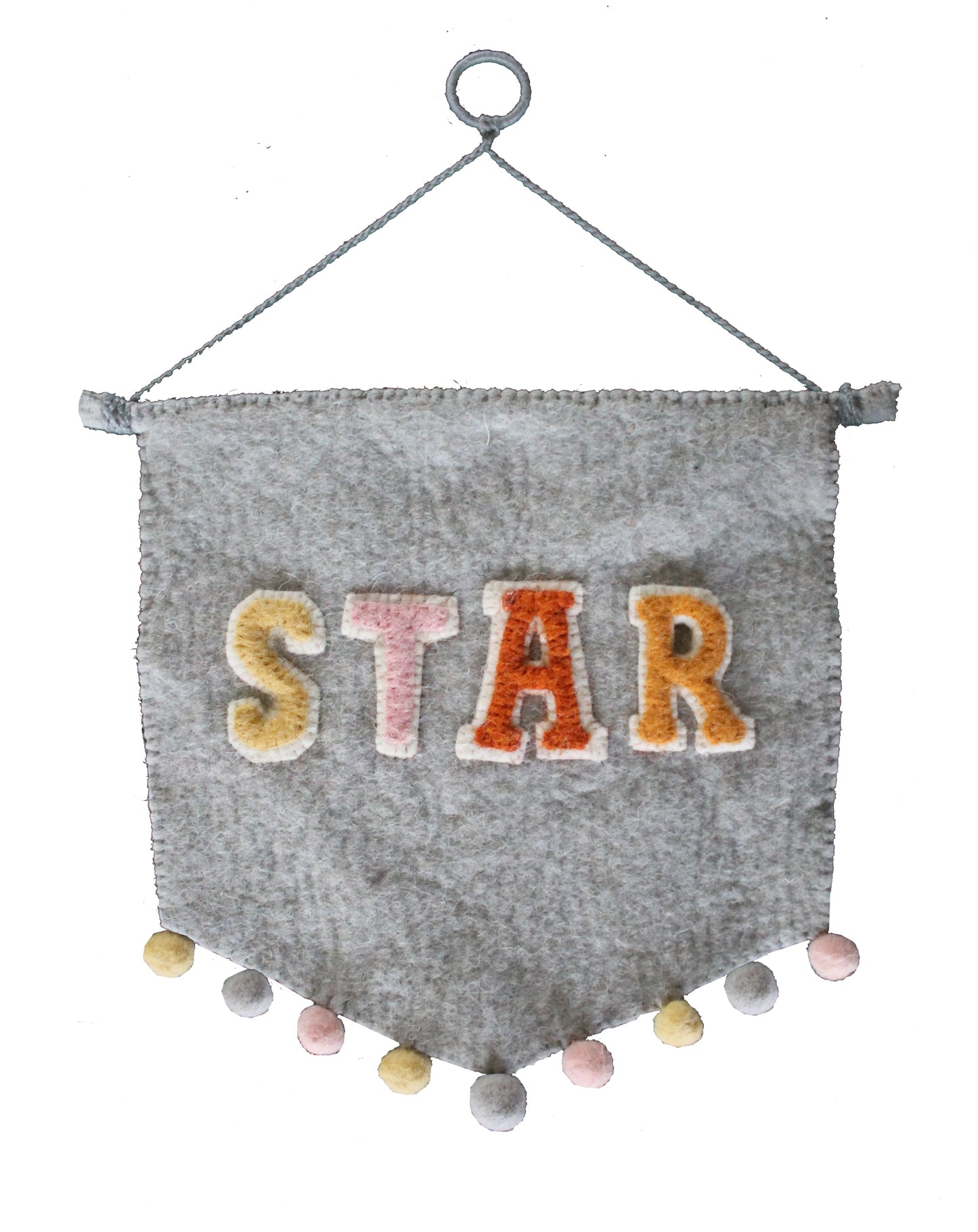 Felt Wall Pennant - Pastel STAR