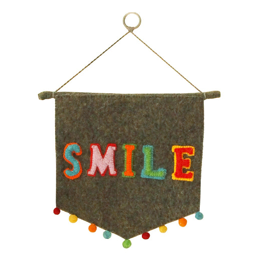 Felt Wall Pennant - Bright SMILE