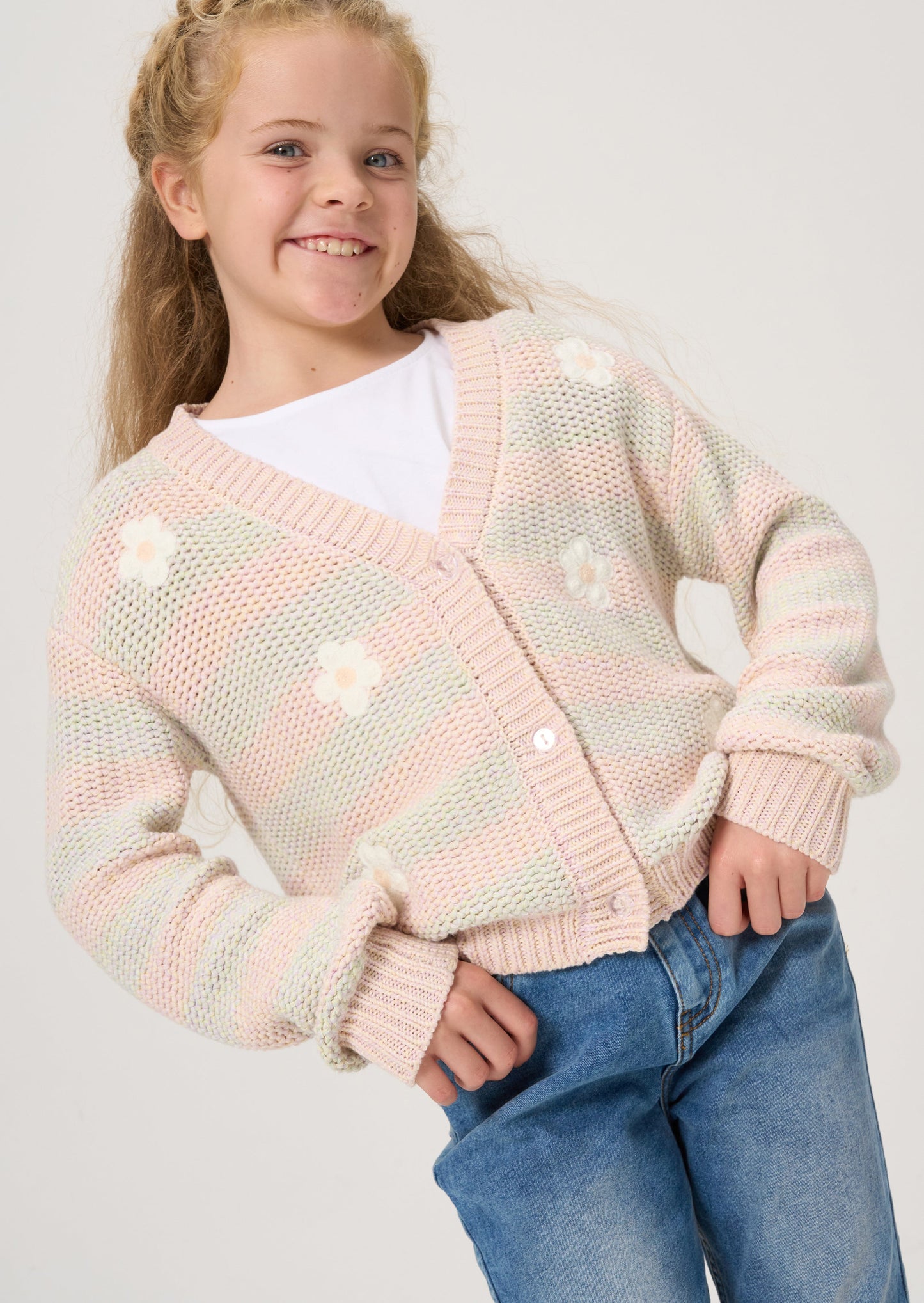 Girls Pink Cardigan