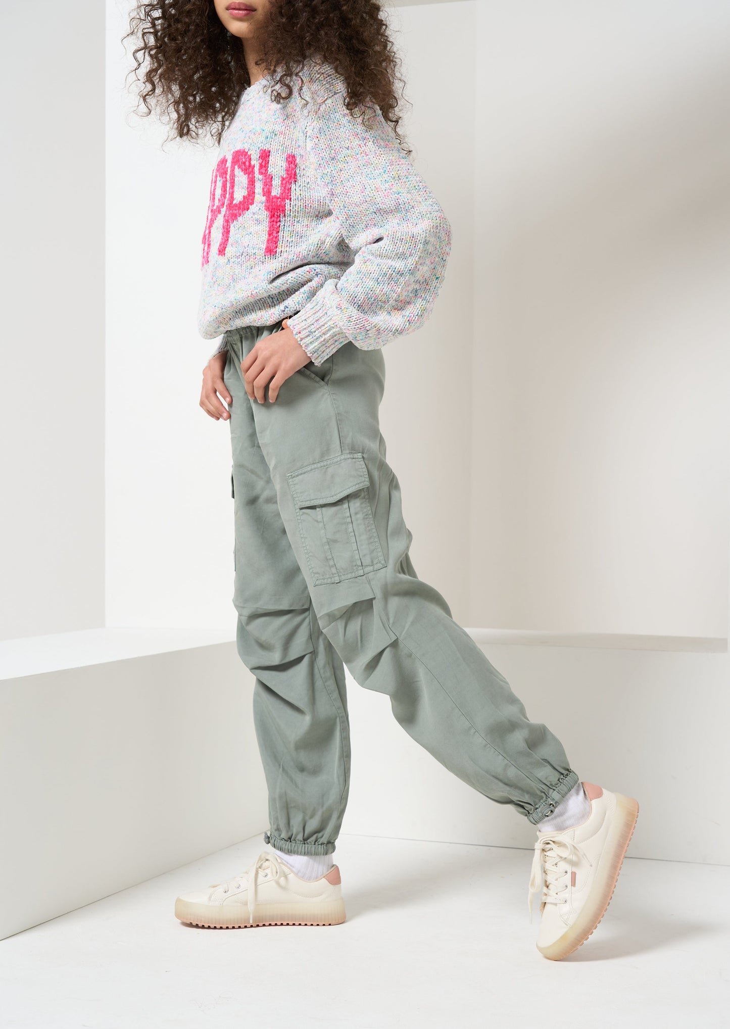 Girls Green Cargo Trousers | Girls