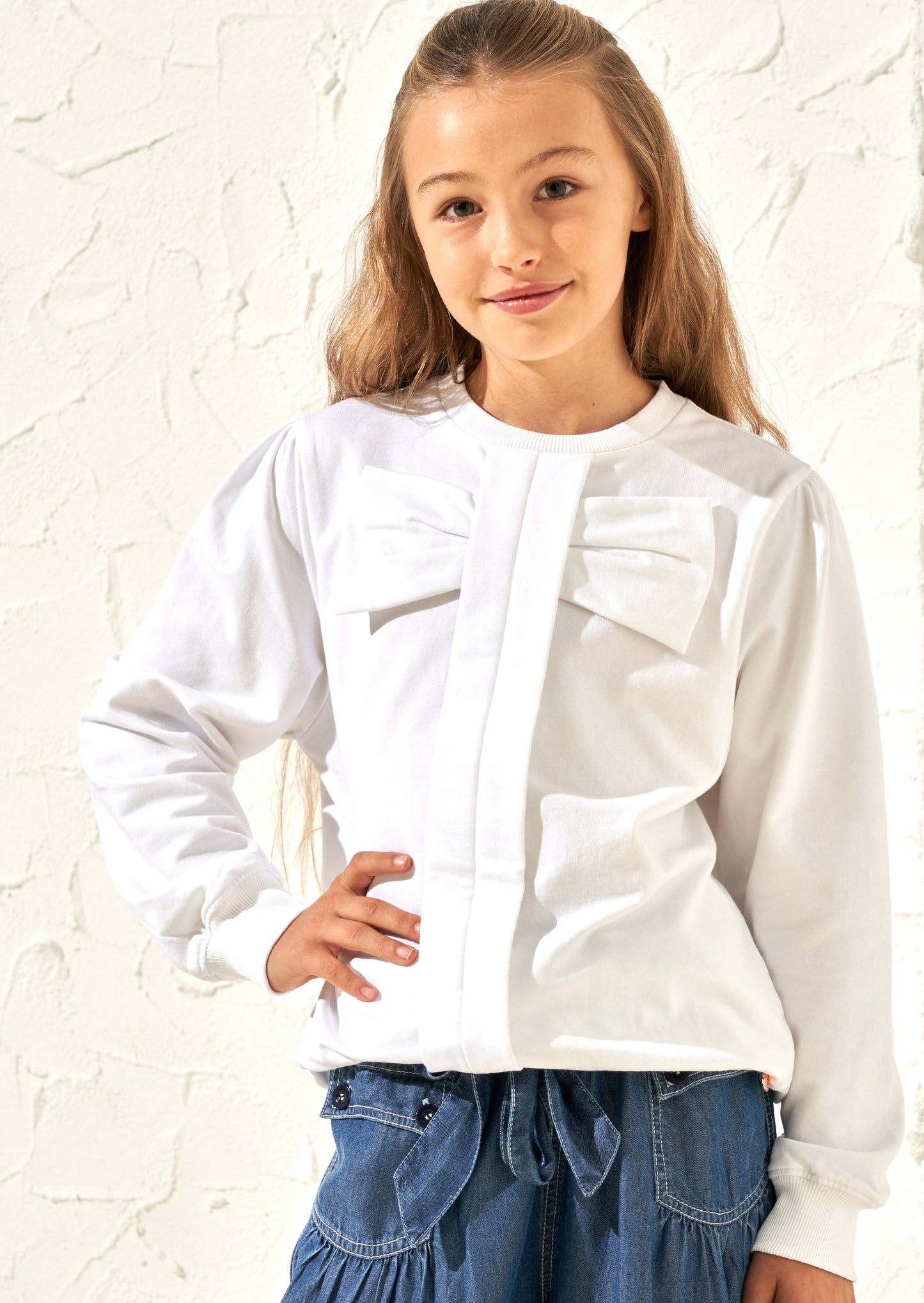 Girls White Sweatshirt