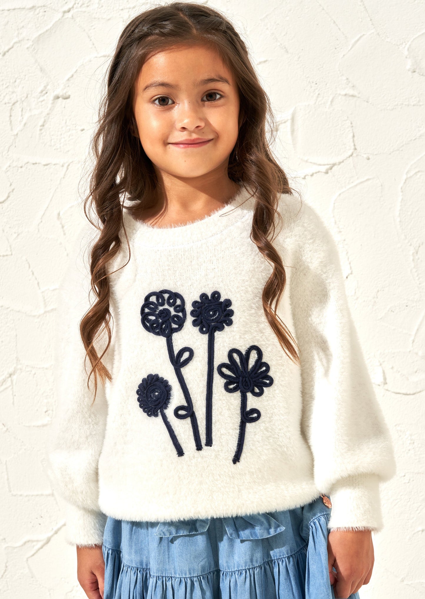 Girls White Jumper | Girls