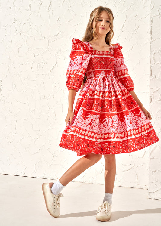 Girls Red Summer Dress