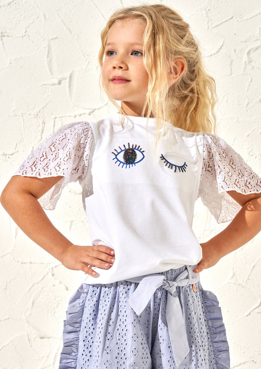 Girls White T-Shirt