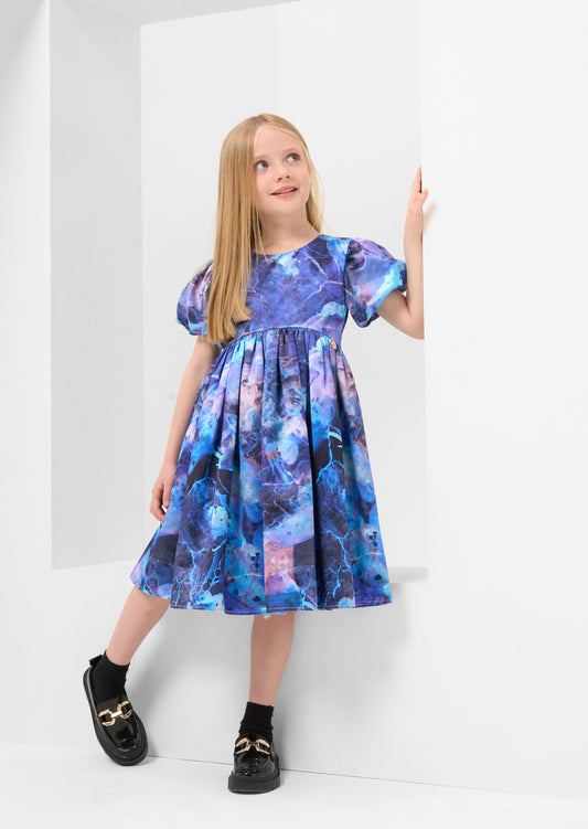 Galaxy Print Dress | Girls