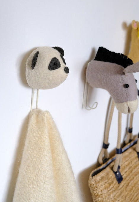 Panda Head Coat Hook