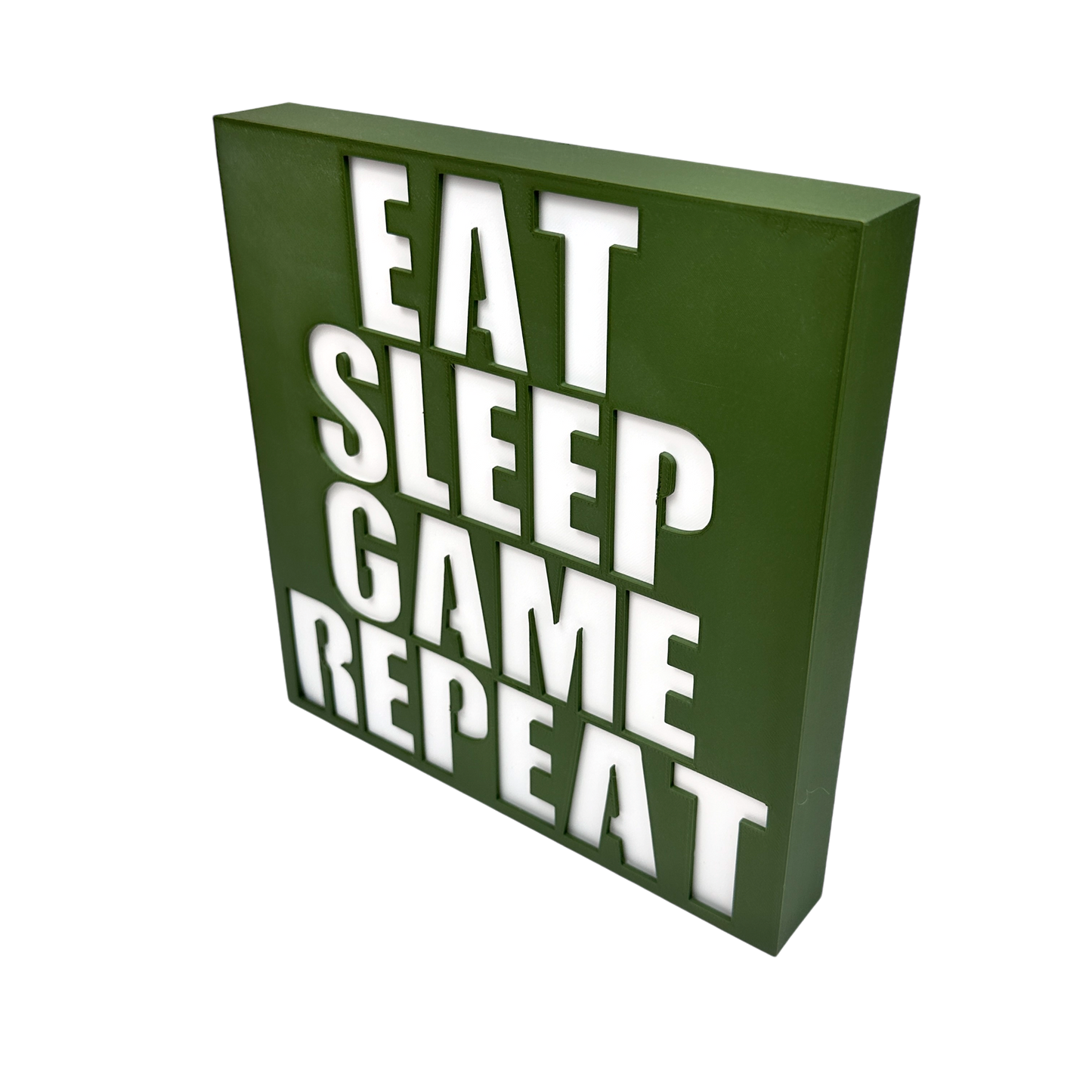 Eat Sleep Game Repeat LED Lightbox