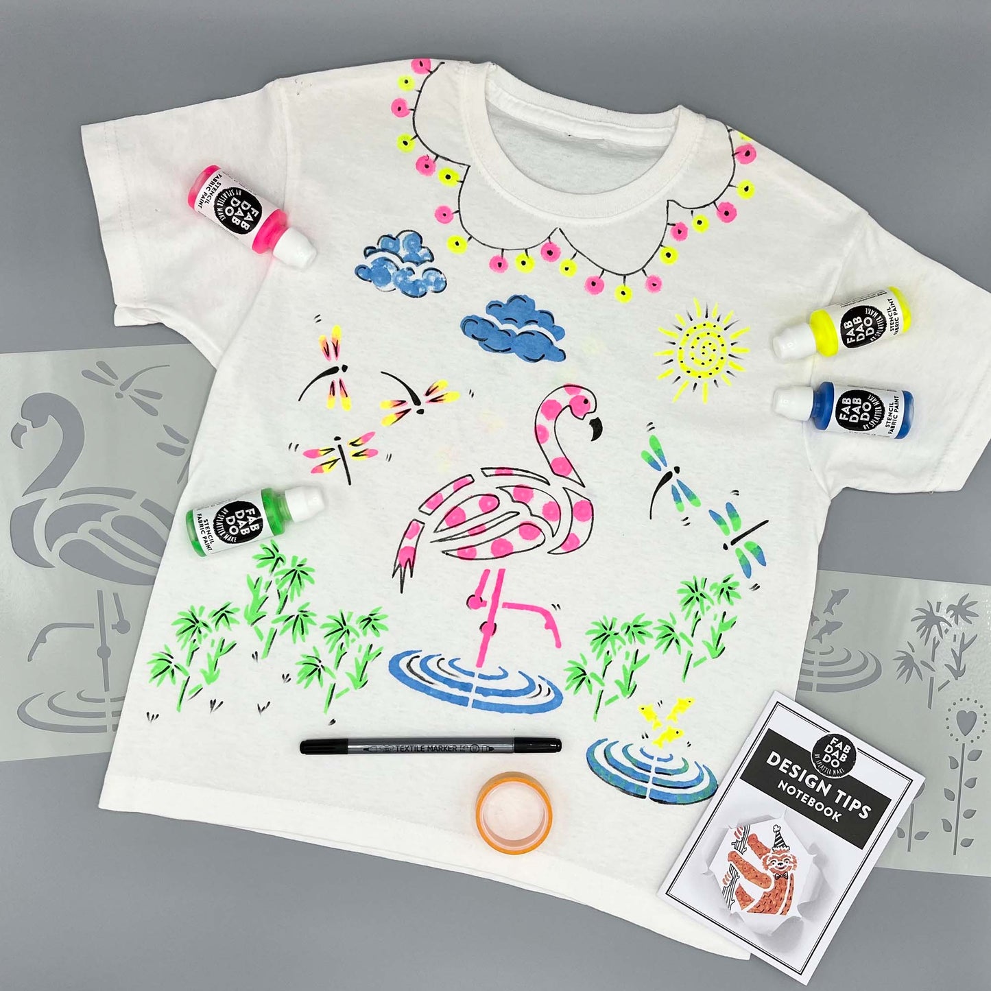 Flamingo – Kids T-Shirt Painting Craft Box