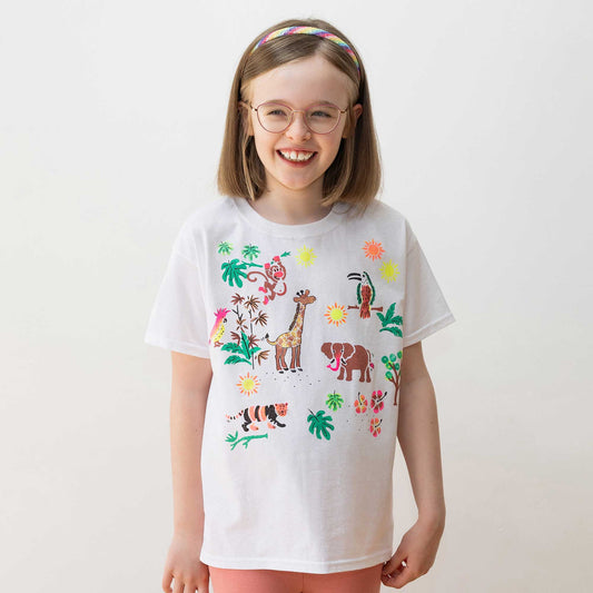 Animals in the Jungle T-Shirt Painting Craft Box