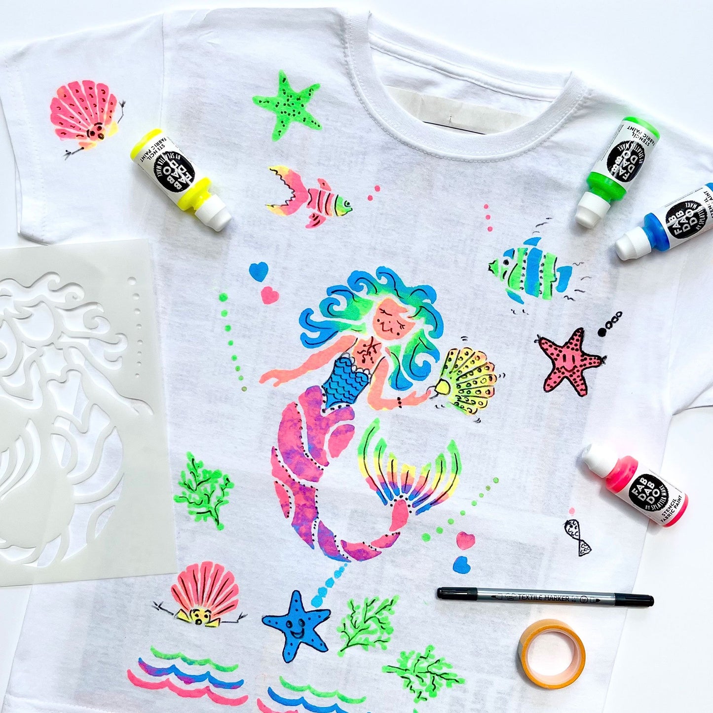 Mermaid – Kids T-Shirt Paint Craft Box